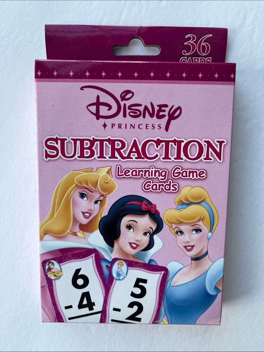 Disney Princess Subtraction Learning Game Cards Flash Cards NIP